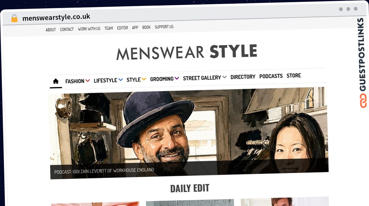 Publish Guest Post on menswearstyle.co.uk