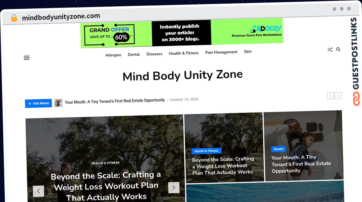 Publish Guest Post on mindbodyunityzone.com