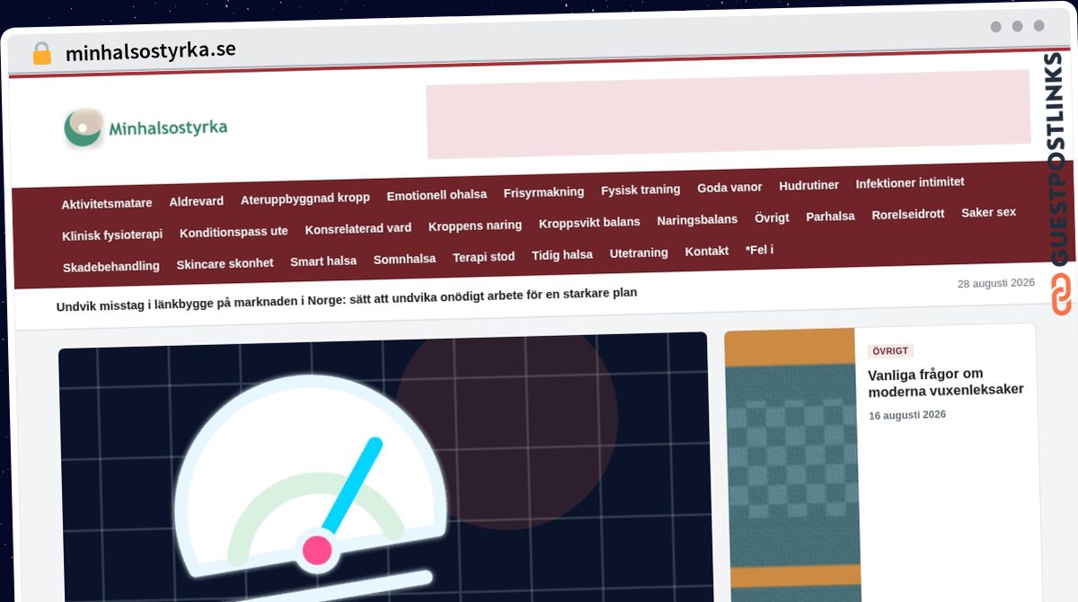 Publish Guest Post on minhalsostyrka.se