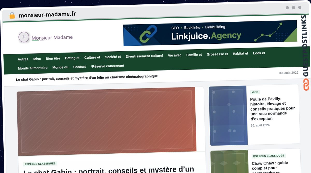 Publish Guest Post on monsieur-madame.fr