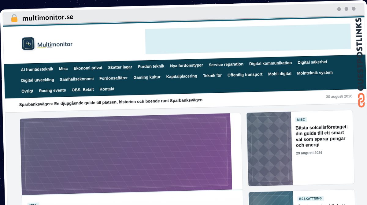 Publish Guest Post on multimonitor.se