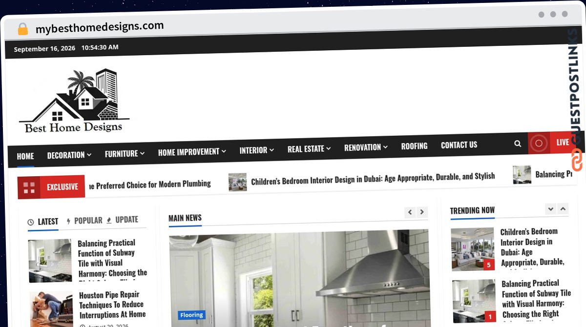 Publish Guest Post on mybesthomedesigns.com