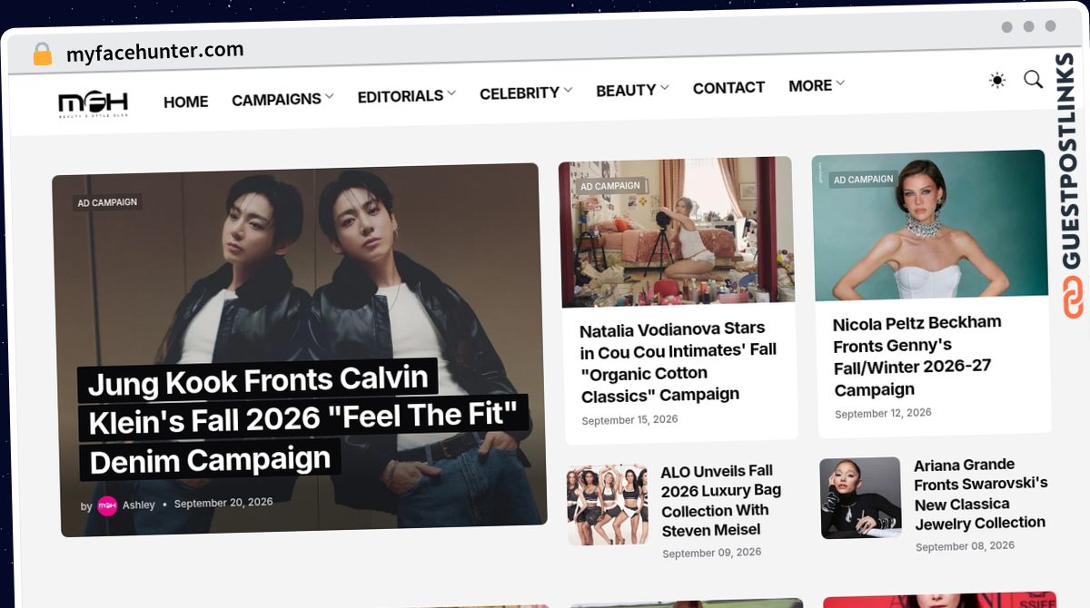 Publish Guest Post on myfacehunter.com