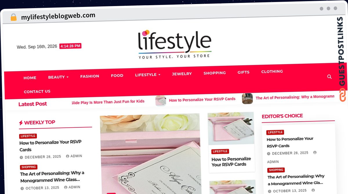 Publish Guest Post on mylifestyleblogweb.com