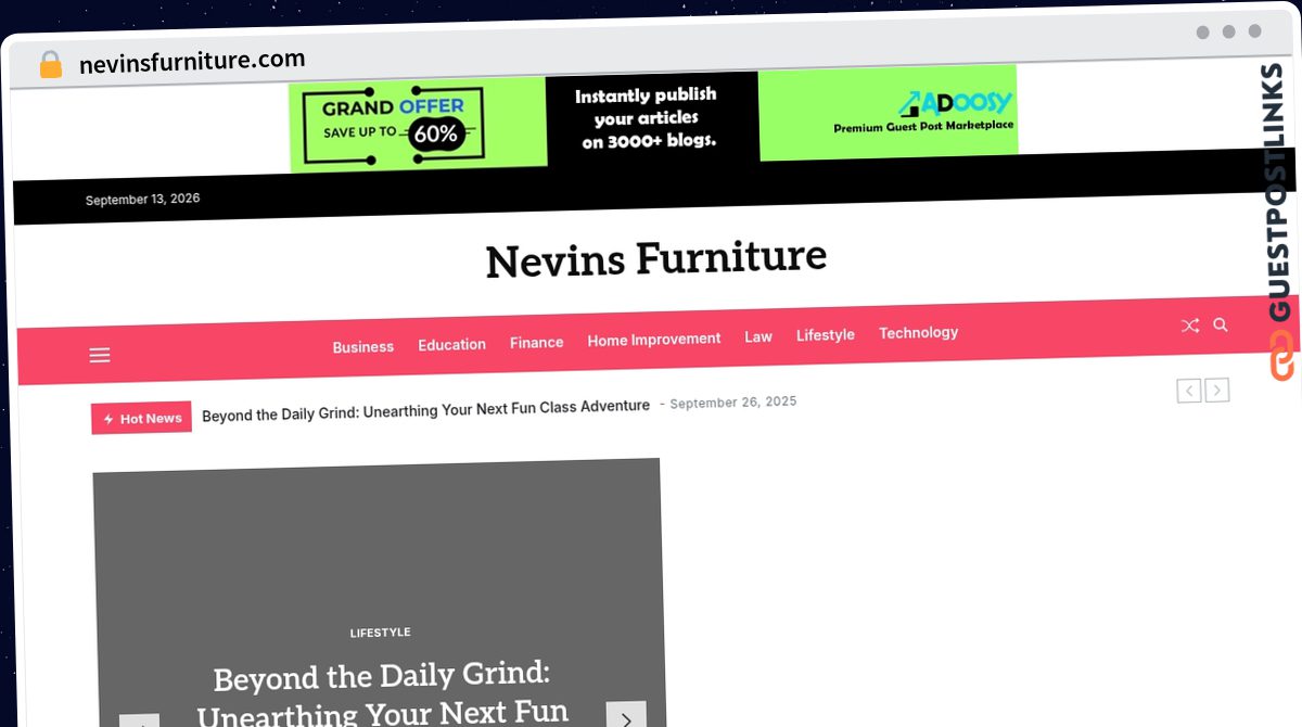Publish Guest Post on nevinsfurniture.com