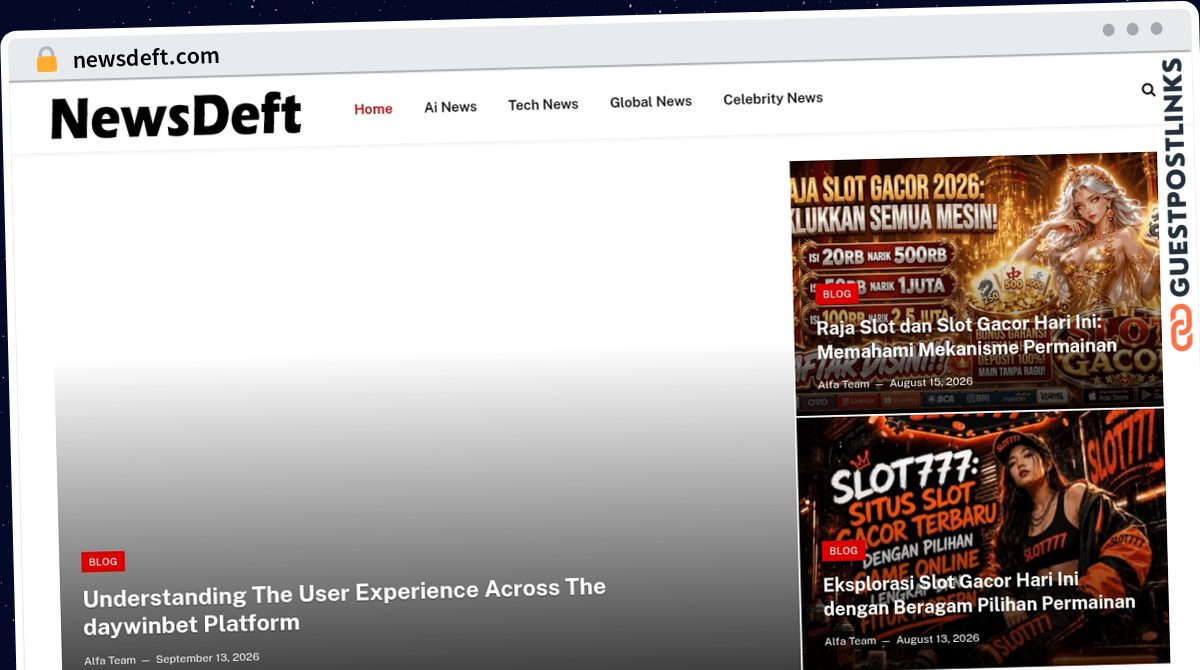 Publish Guest Post on newsdeft.com