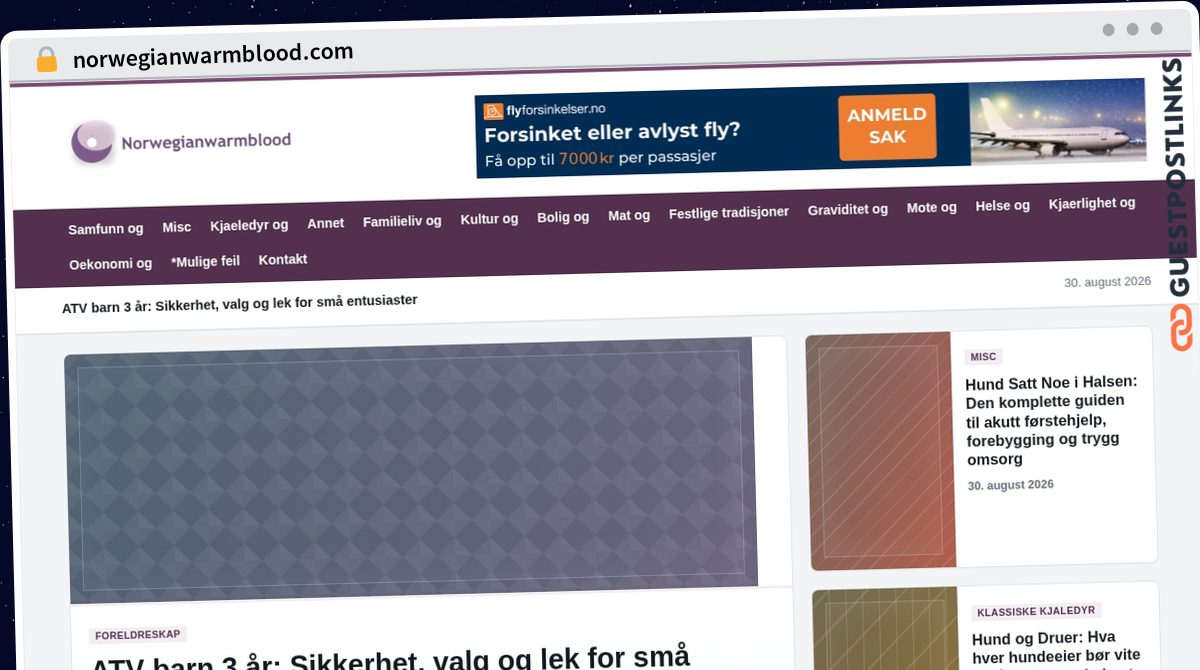 Publish Guest Post on norwegianwarmblood.com