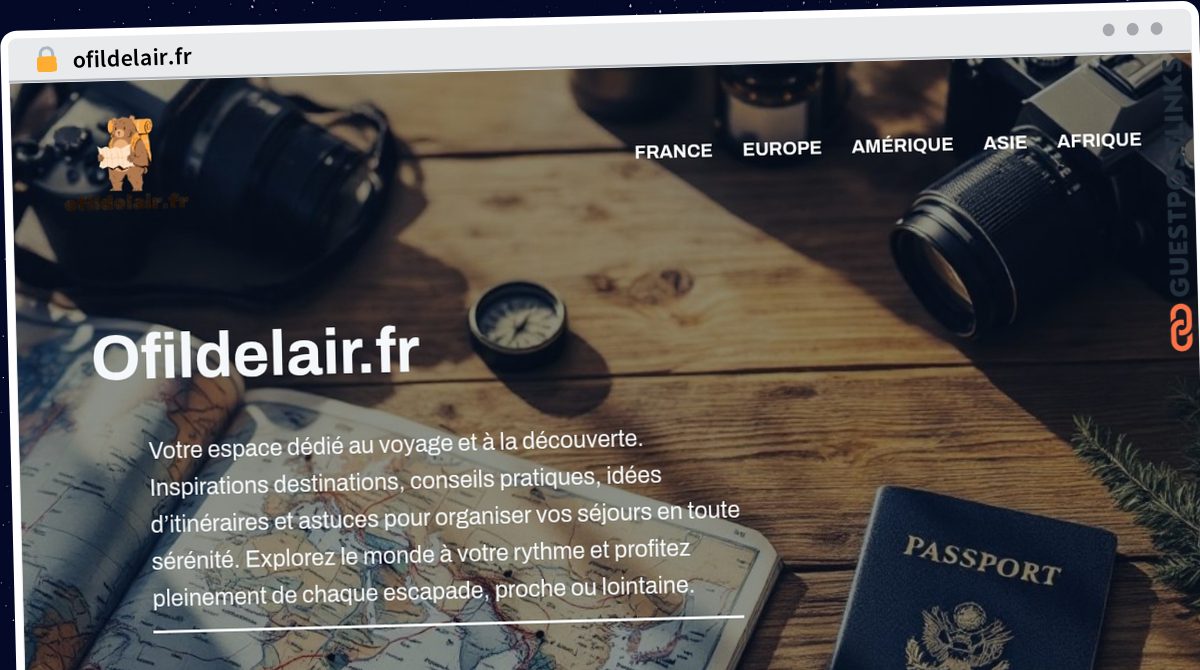 Publish Guest Post on ofildelair.fr