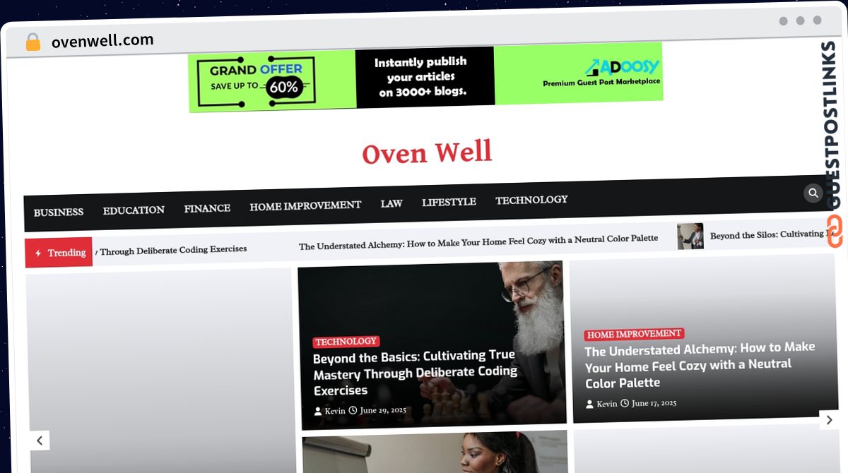 Publish Guest Post on ovenwell.com