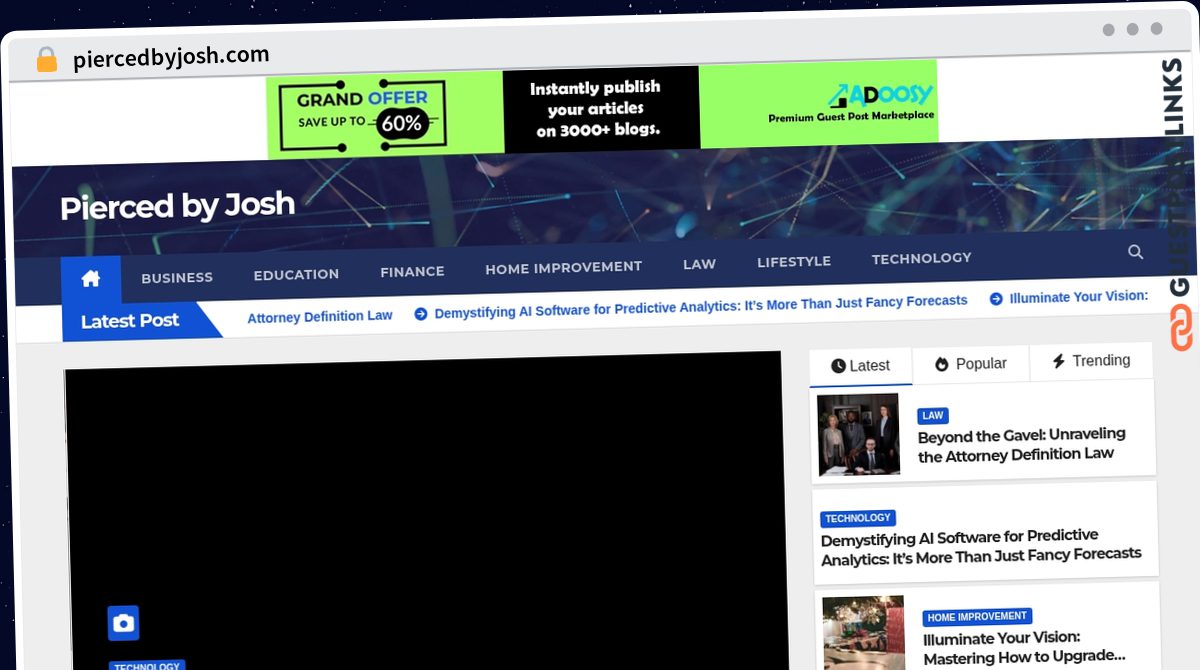 Publish Guest Post on piercedbyjosh.com