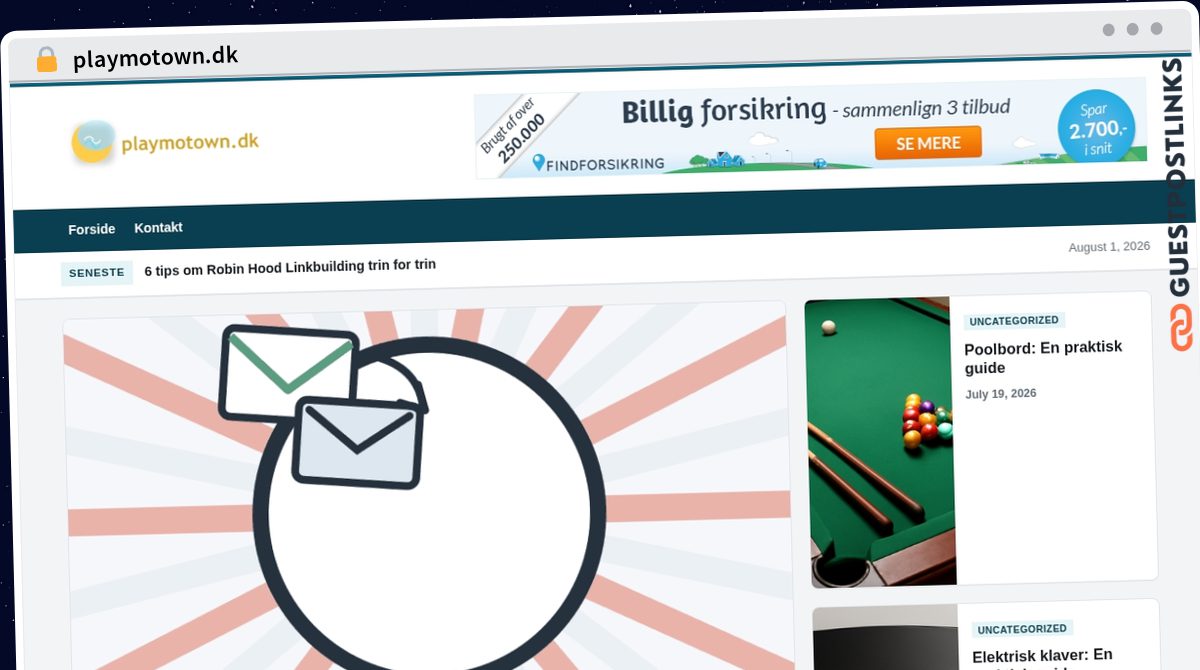 Publish Guest Post on playmotown.dk