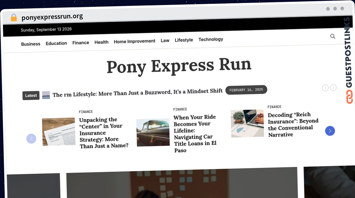 Publish Guest Post on ponyexpressrun.org