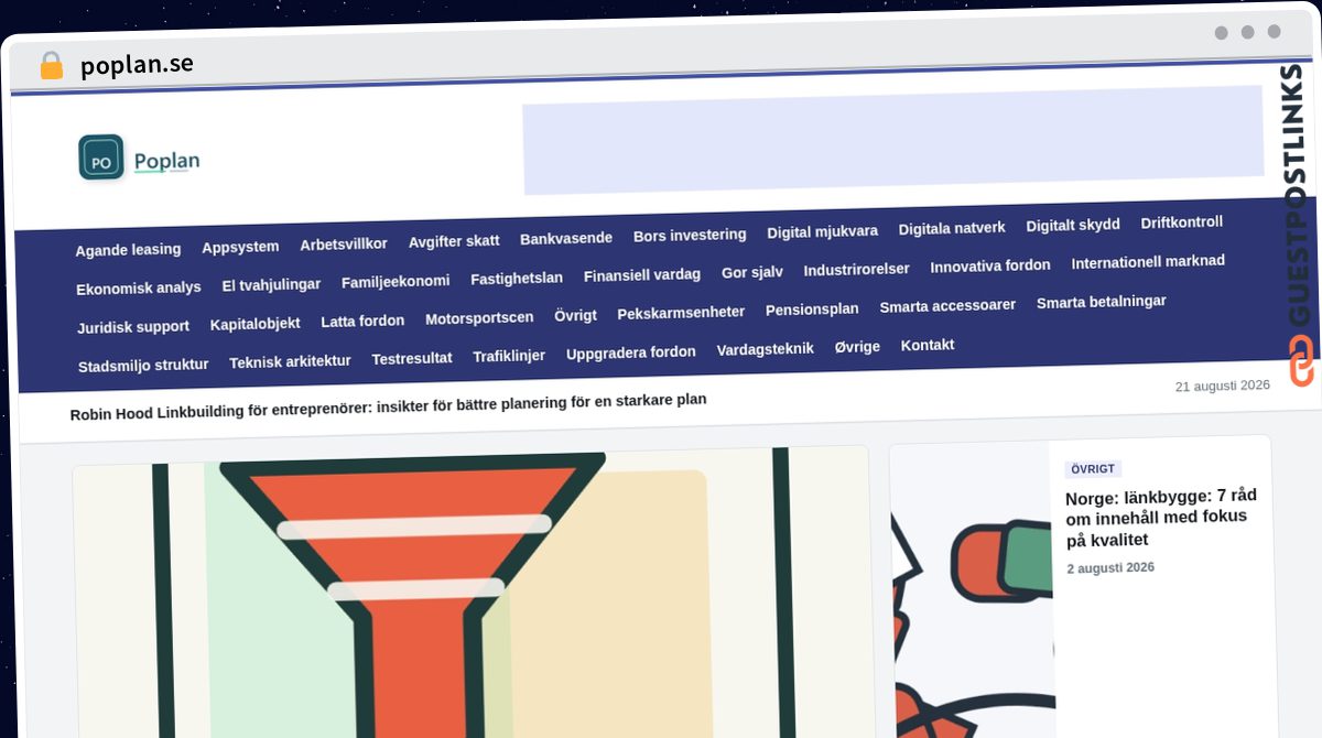 Publish Guest Post on poplan.se