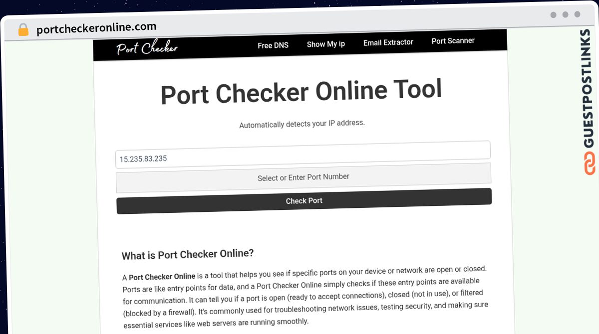 Publish Guest Post on portcheckeronline.com