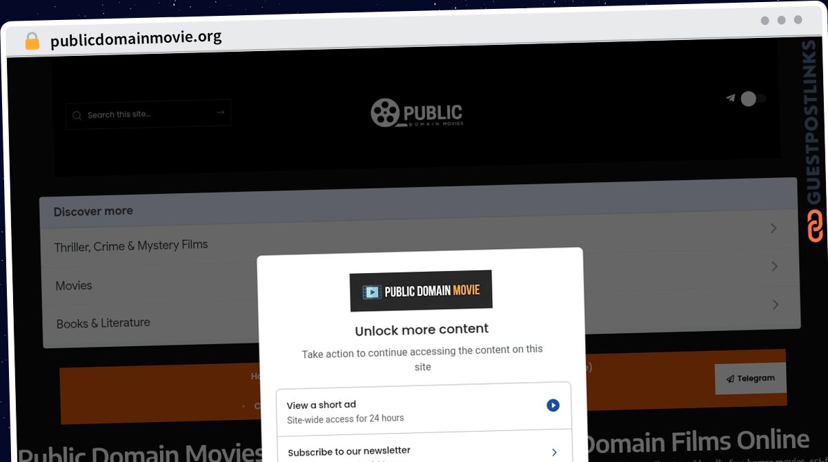 Publish Guest Post on publicdomainmovie.org