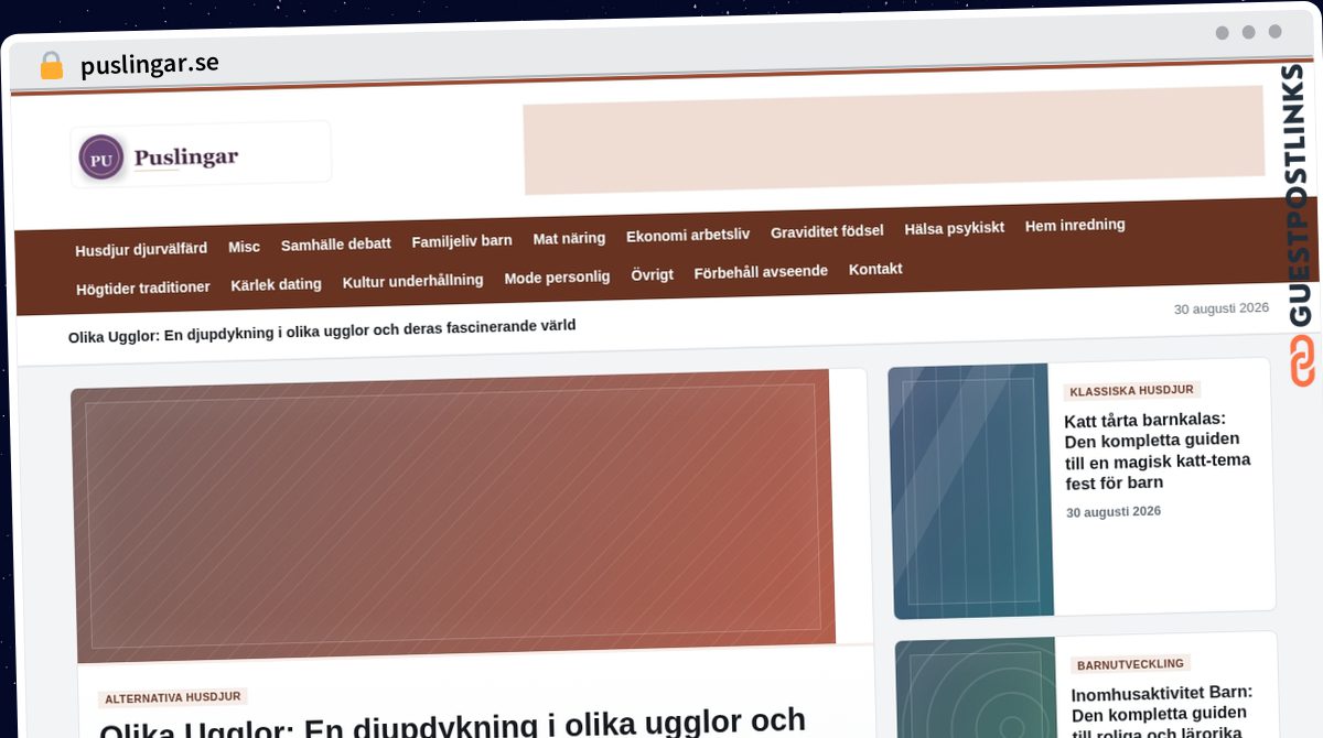 Publish Guest Post on puslingar.se