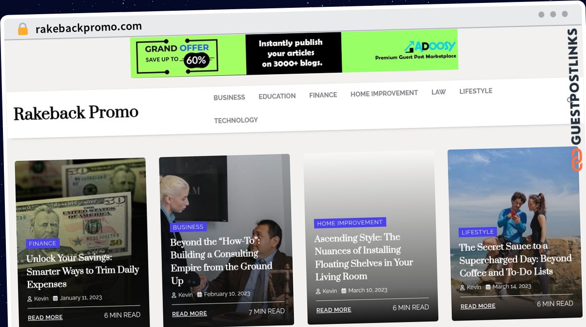 Publish Guest Post on rakebackpromo.com
