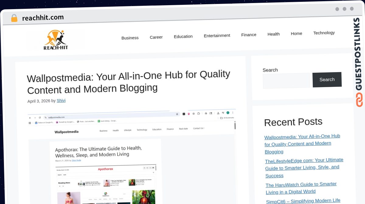 Publish Guest Post on reachhit.com