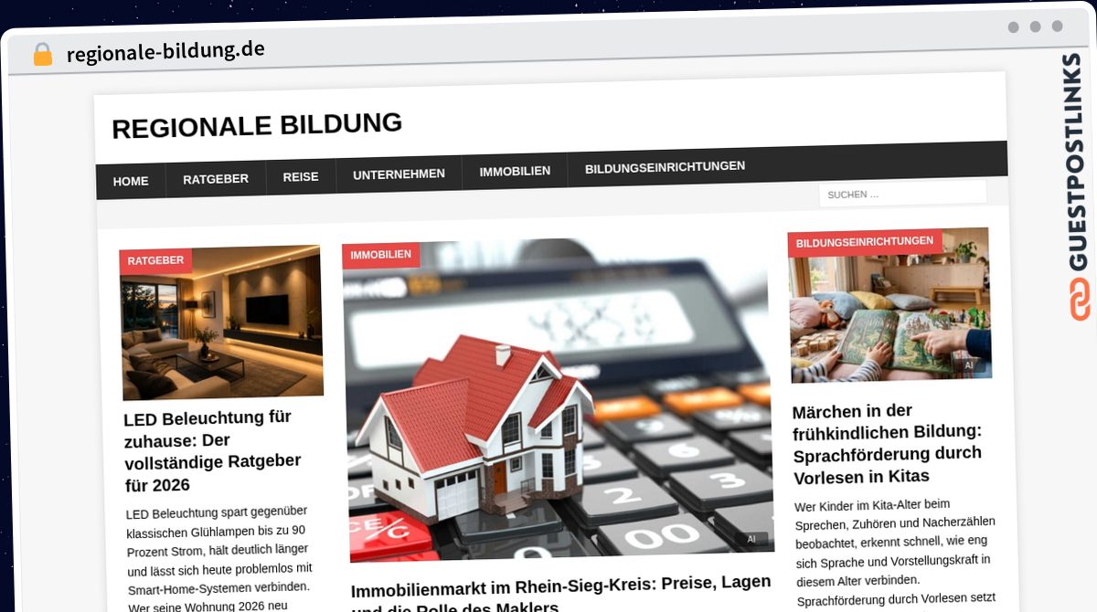 Publish Guest Post on regionale-bildung.de