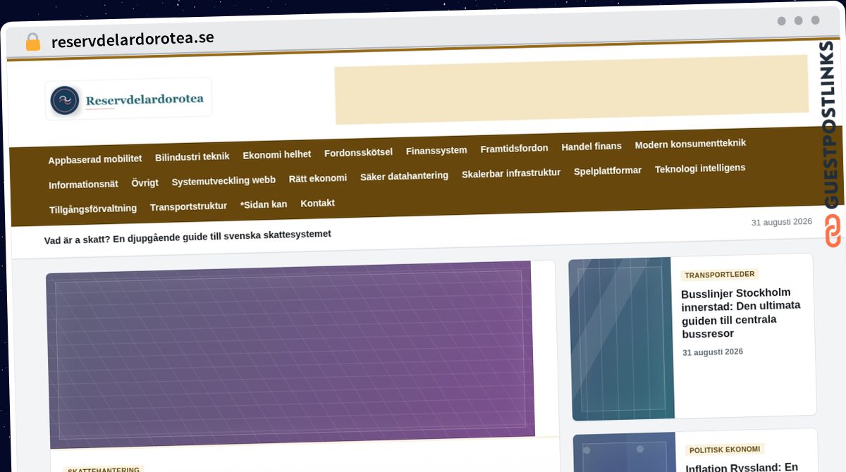 Publish Guest Post on reservdelardorotea.se