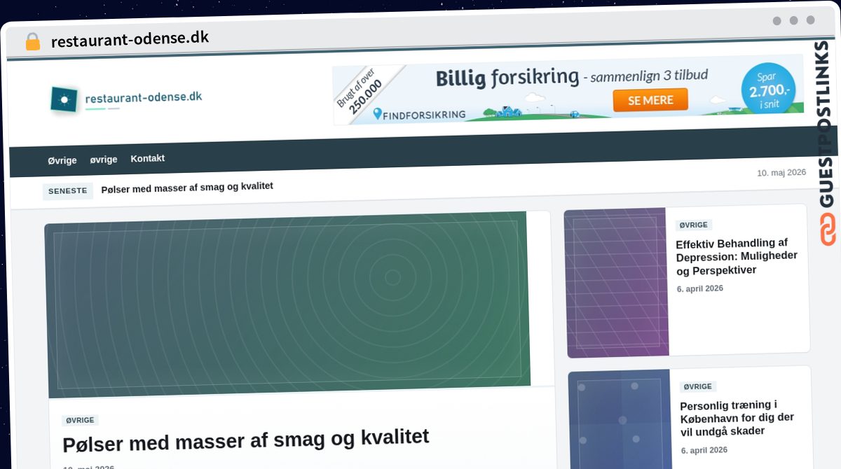 Publish Guest Post on restaurant-odense.dk
