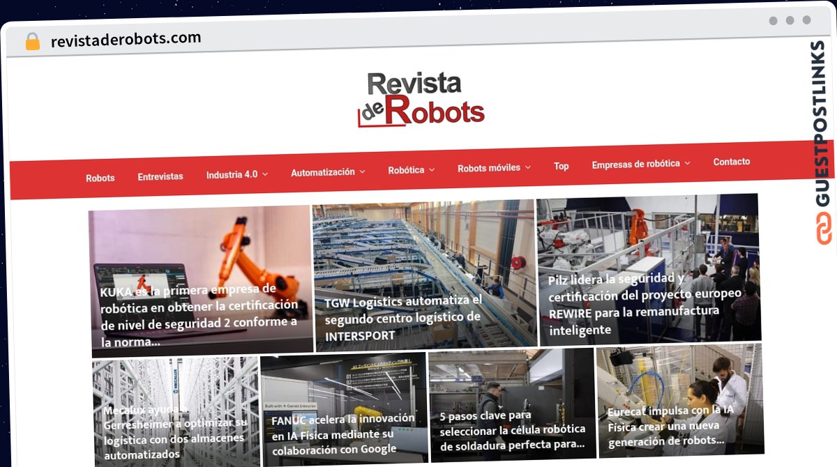 Publish Guest Post on revistaderobots.com