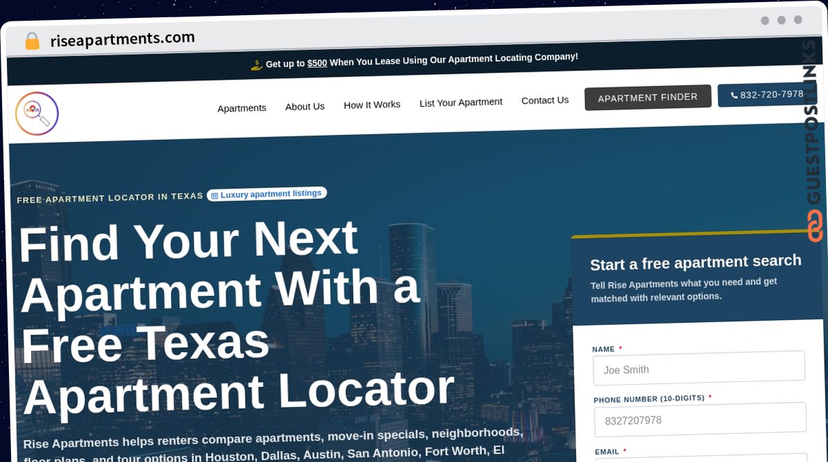 Publish Guest Post on riseapartments.com