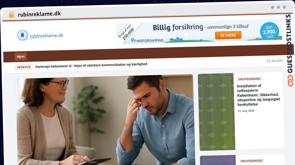 Publish Guest Post on rubinreklame.dk