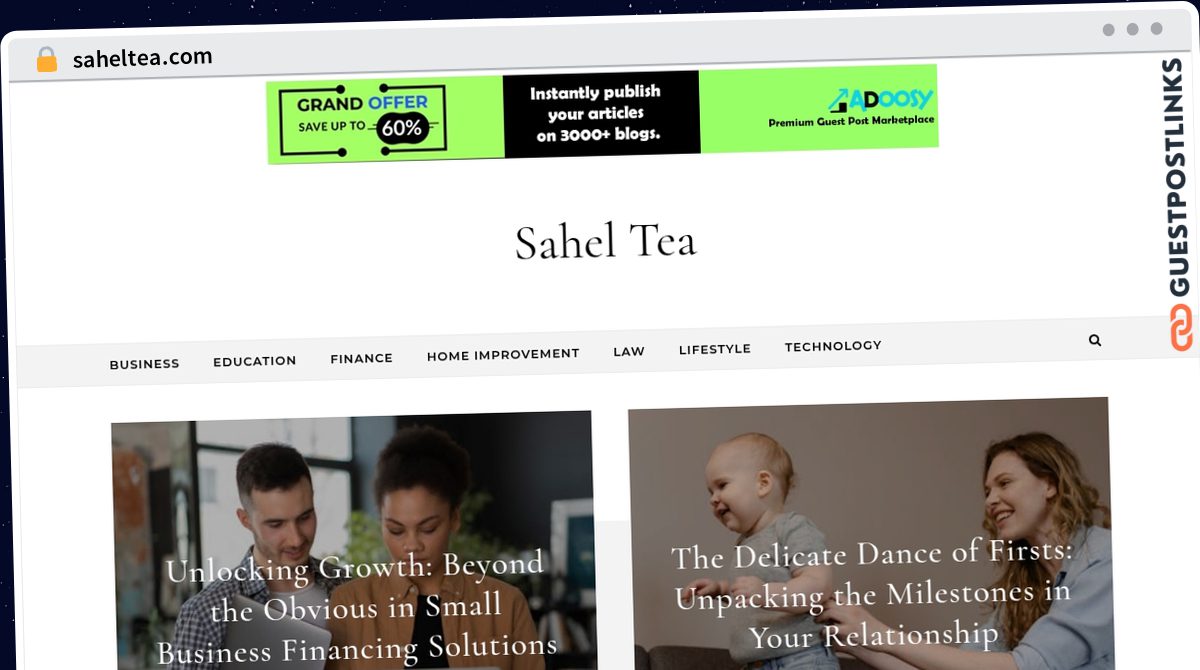 Publish Guest Post on saheltea.com