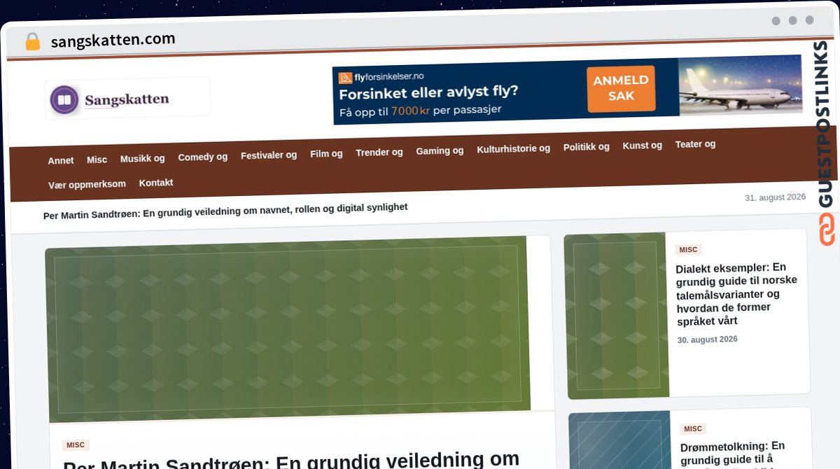 Publish Guest Post on sangskatten.com