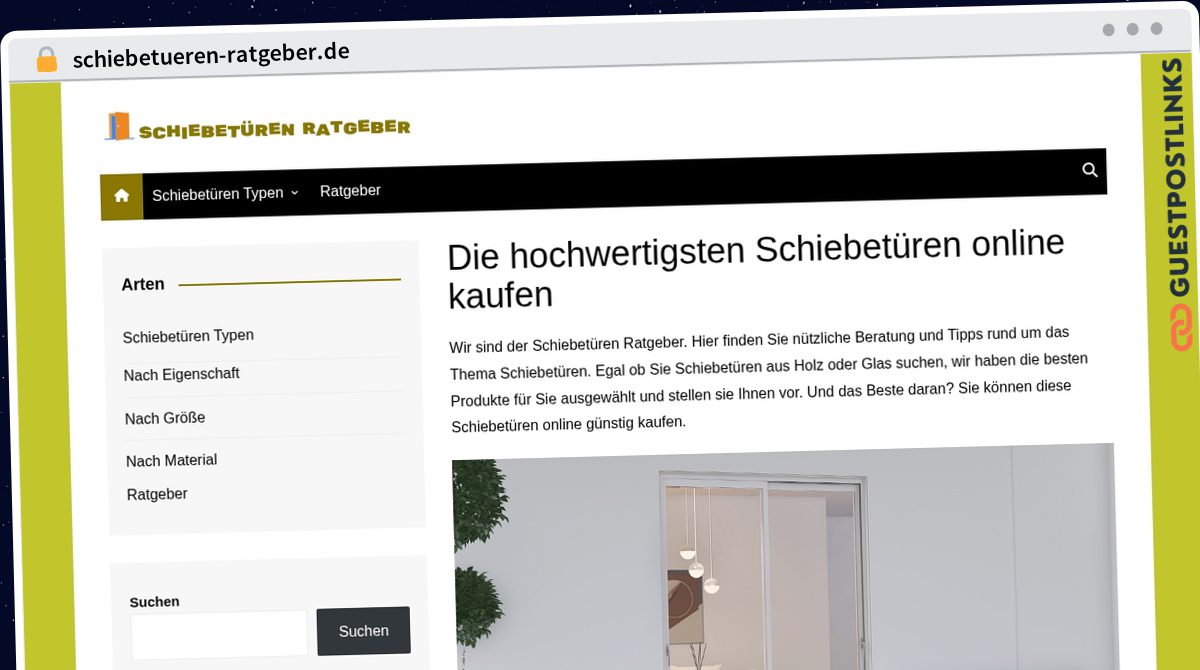 Publish Guest Post on schiebetueren-ratgeber.de