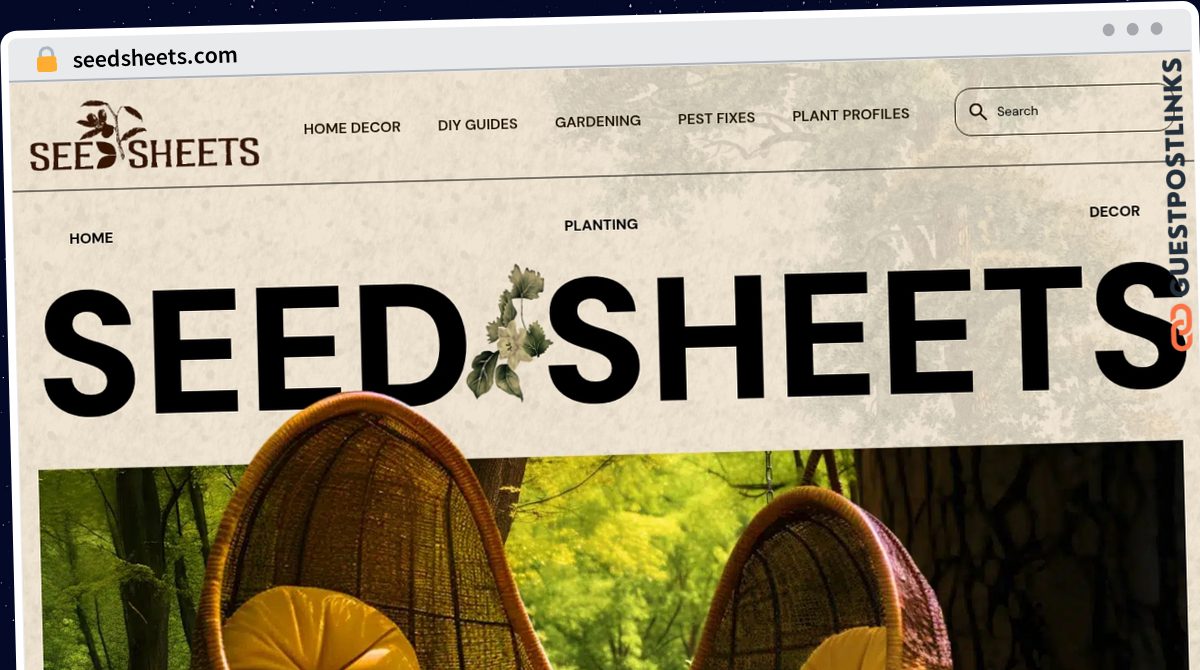Publish Guest Post on seedsheets.com