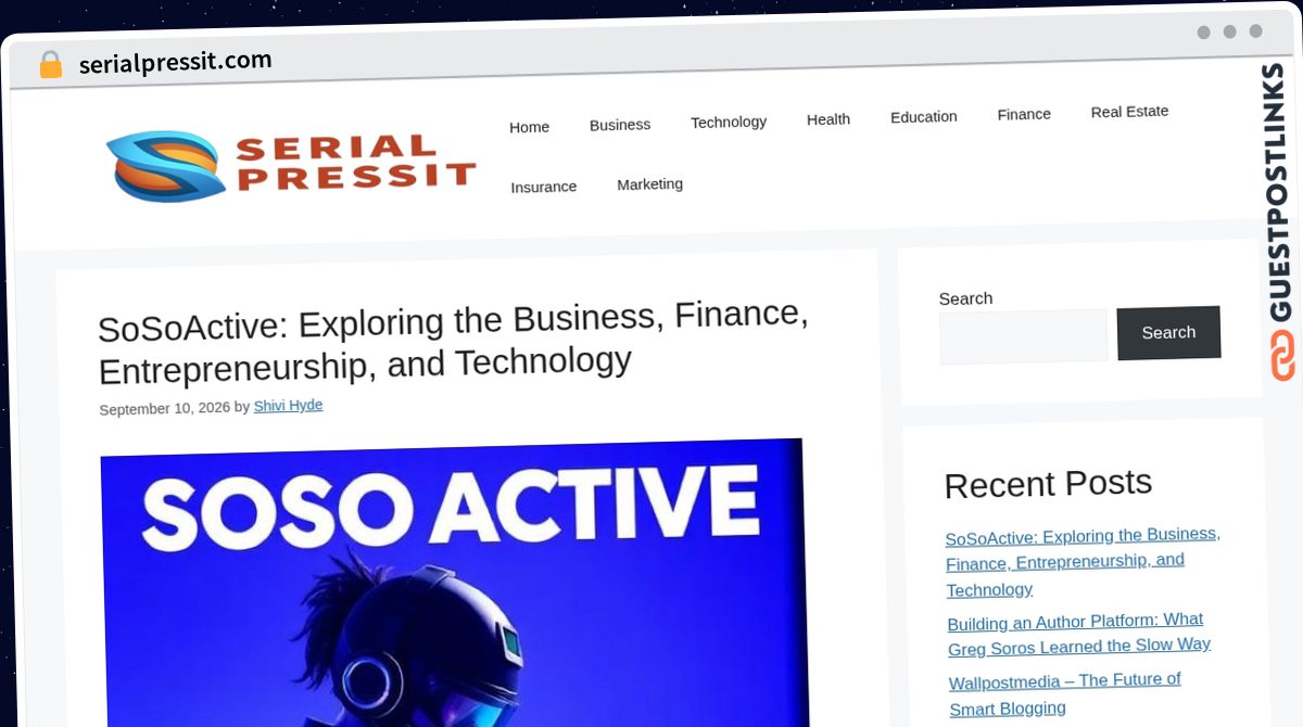 Publish Guest Post on serialpressit.com