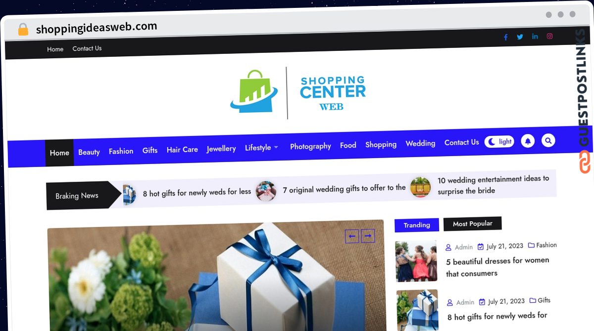 Publish Guest Post on shoppingideasweb.com