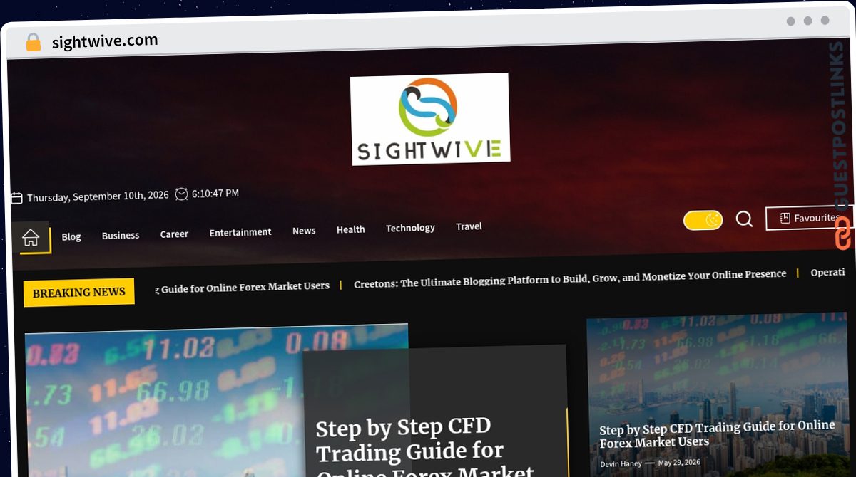 Publish Guest Post on sightwive.com