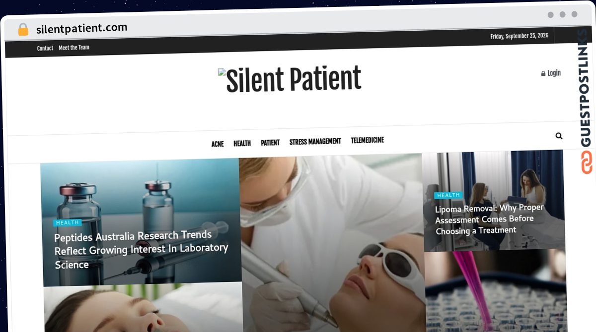 Publish Guest Post on silentpatient.com