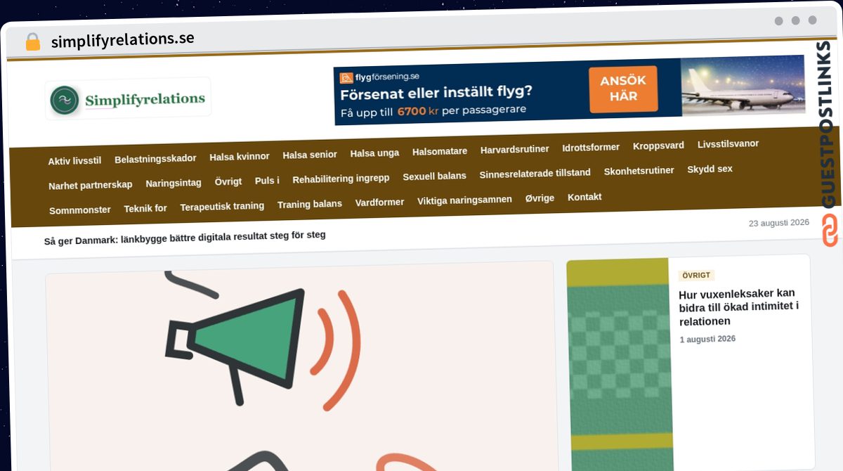 Publish Guest Post on simplifyrelations.se