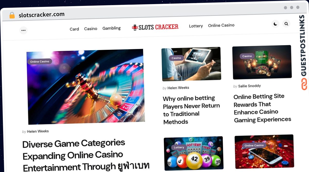 Publish Guest Post on slotscracker.com