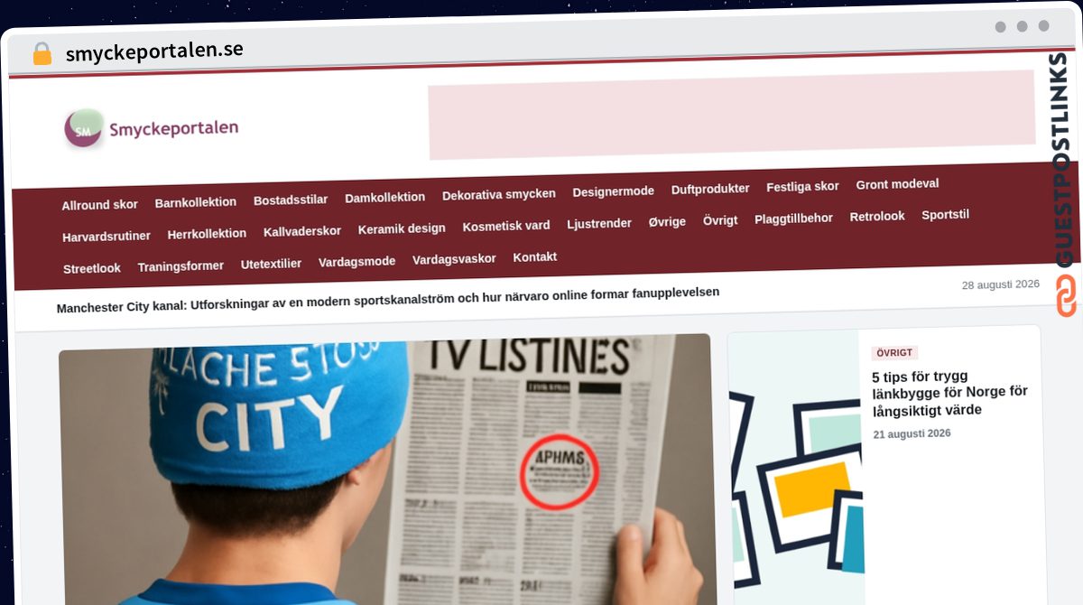 Publish Guest Post on smyckeportalen.se