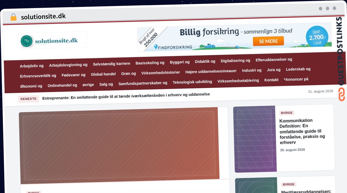 Publish Guest Post on solutionsite.dk