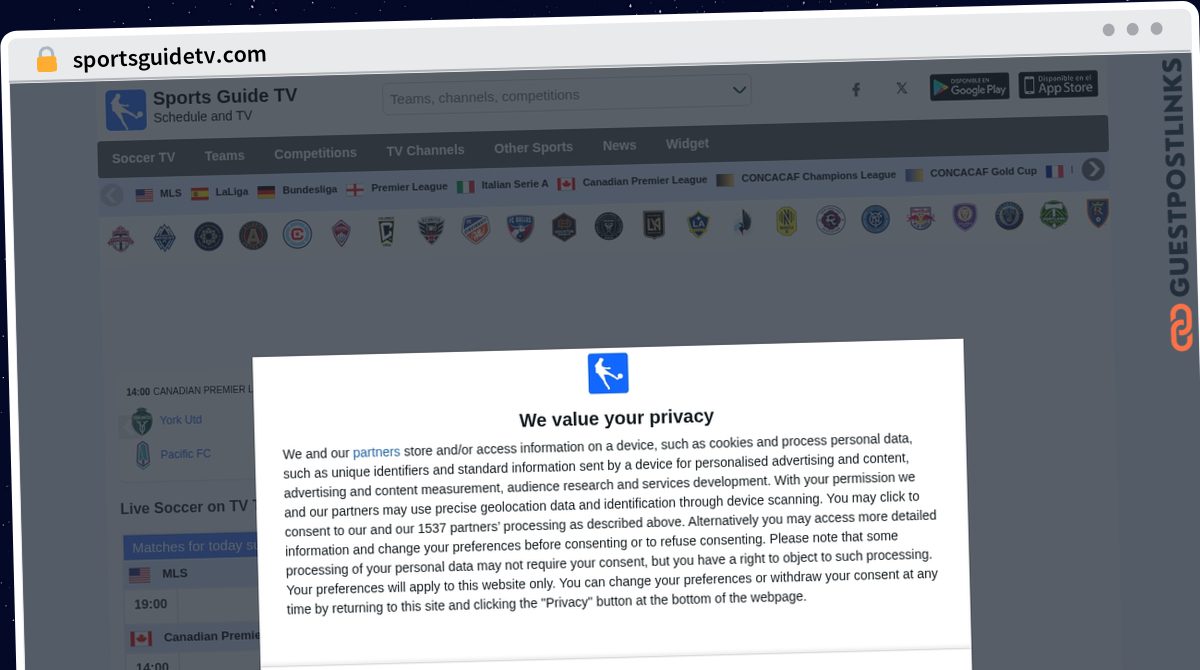 Publish Guest Post on sportsguidetv.com
