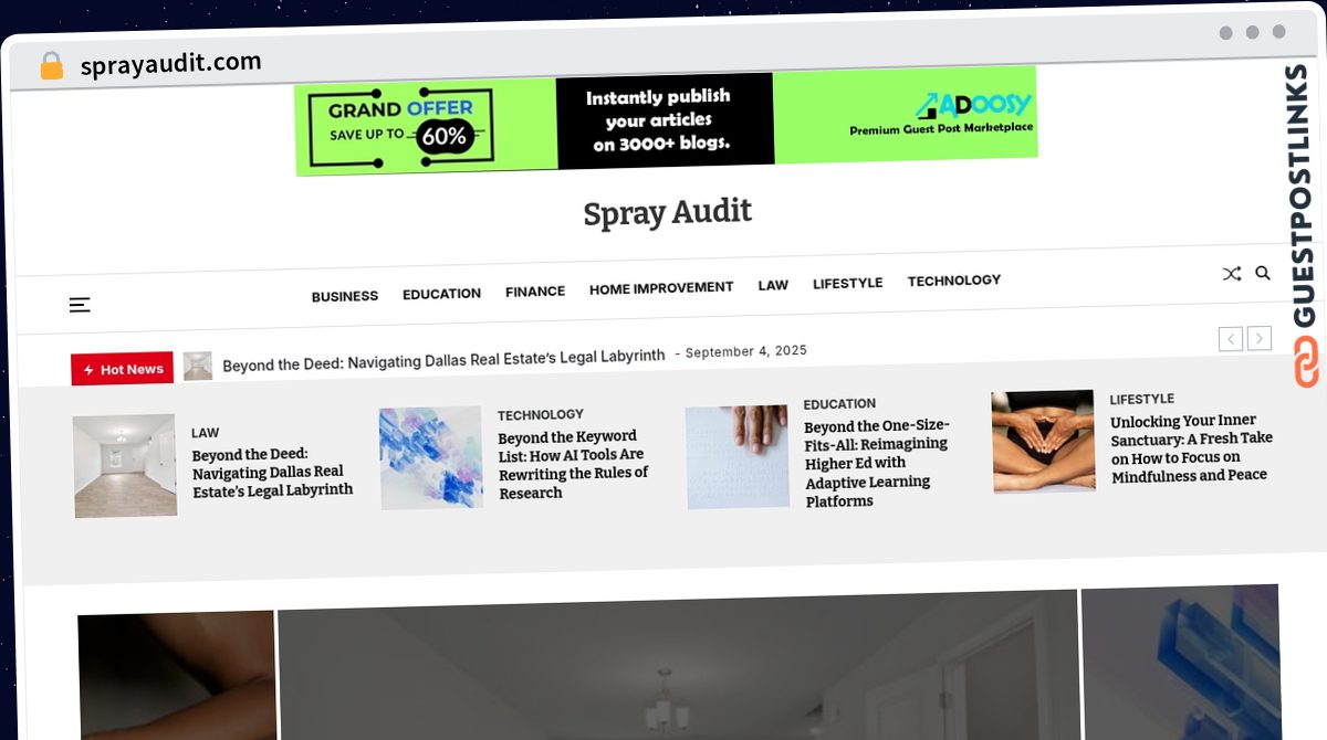 Publish Guest Post on sprayaudit.com