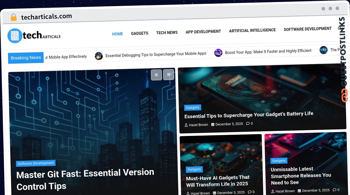 Publish Guest Post on techarticals.com