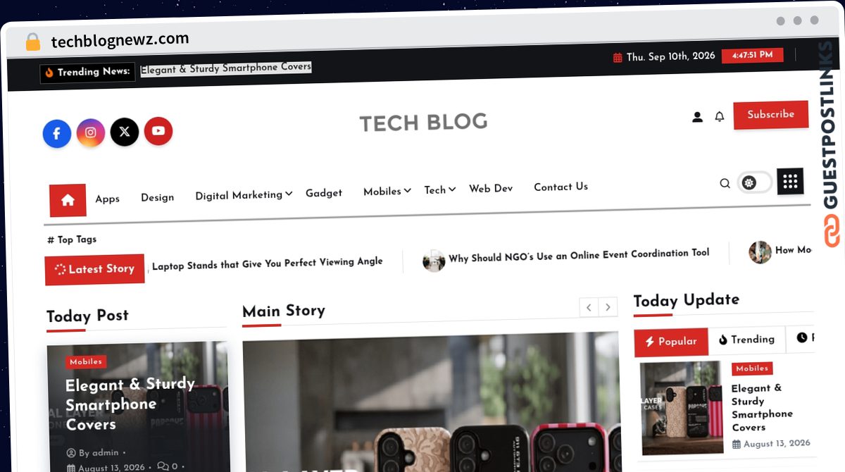 Publish Guest Post on techblognewz.com