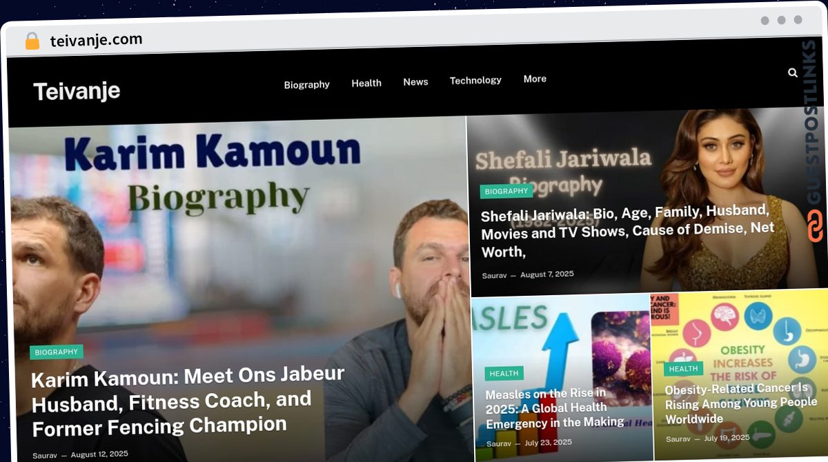 Publish Guest Post on teivanje.com