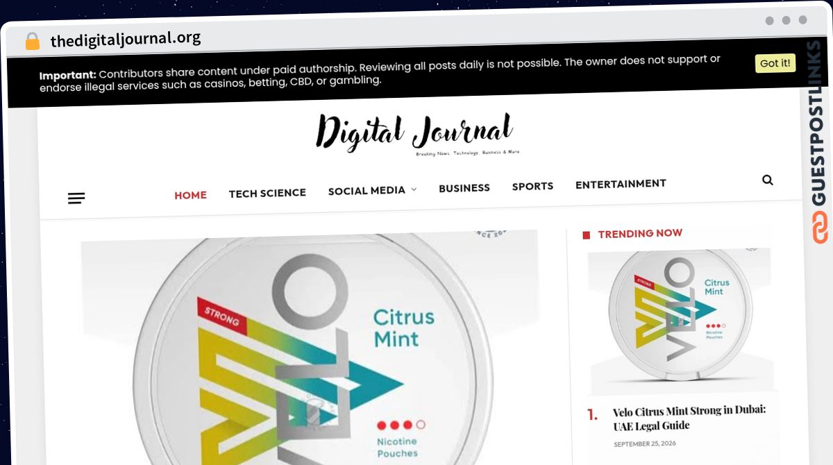 Publish Guest Post on thedigitaljournal.org