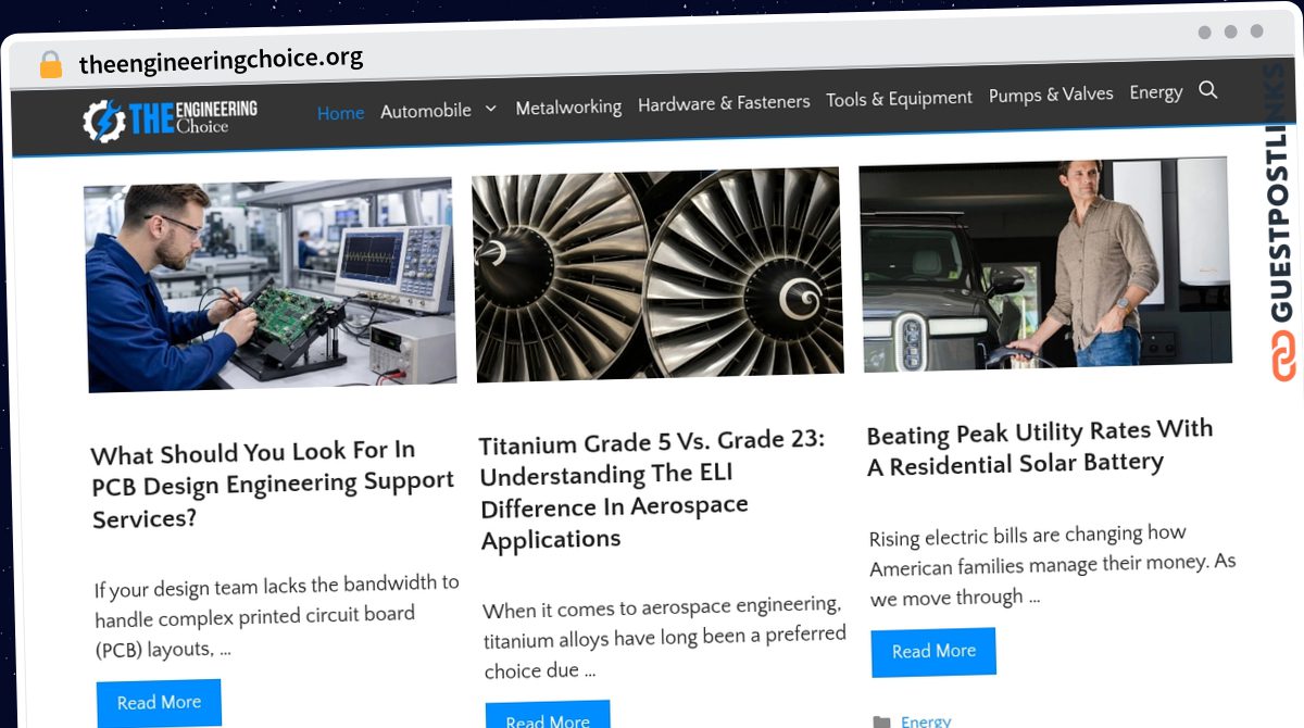 Publish Guest Post on theengineeringchoice.org