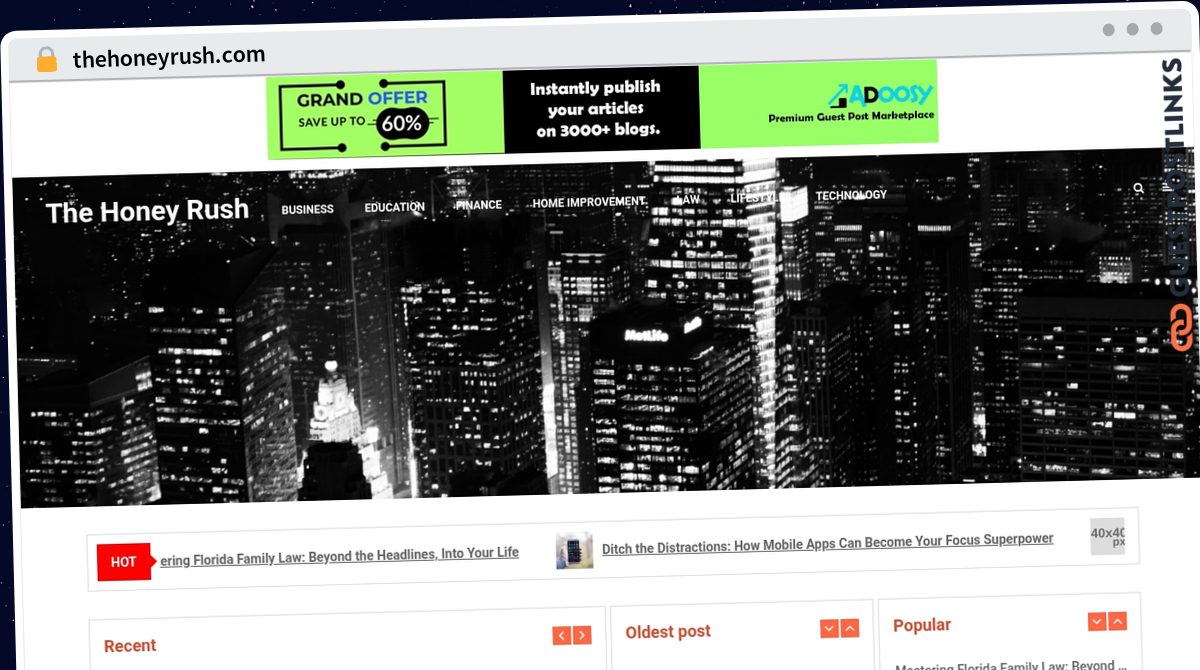 Publish Guest Post on thehoneyrush.com