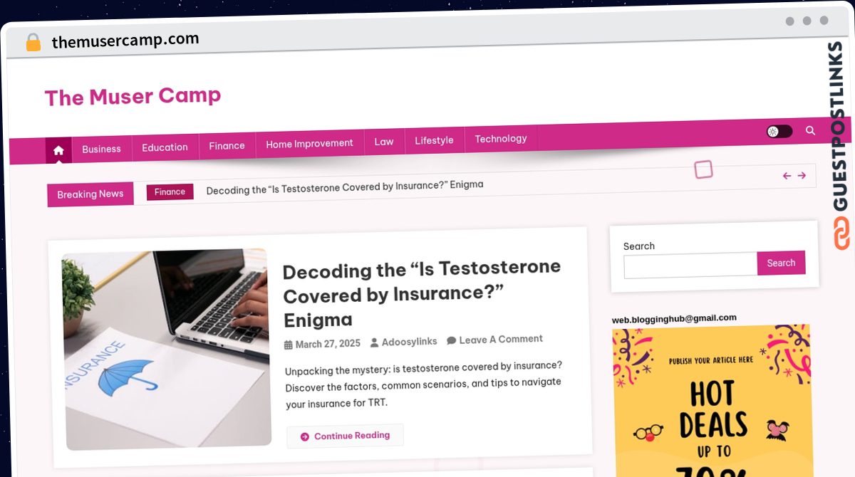 Publish Guest Post on themusercamp.com