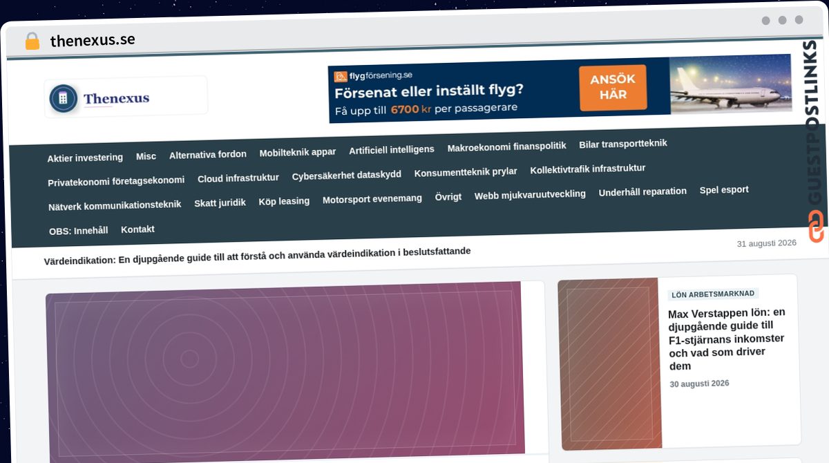 Publish Guest Post on thenexus.se